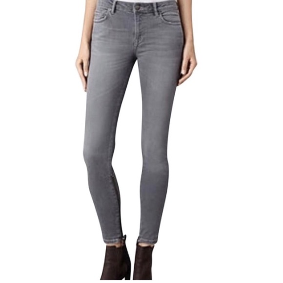 women's gray skinny jeans